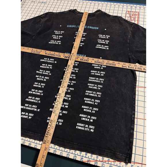 Zach Bryan 2023 OFFICIAL Concert Tour T-Shirt LARGE Country Music Distressed Blk - Picture 6 of 6